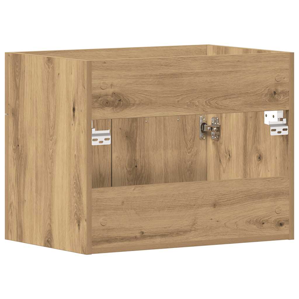 Mobile Lavabo Bagno 60X38,5X46 Cm Truciolato Rovere Artigianale