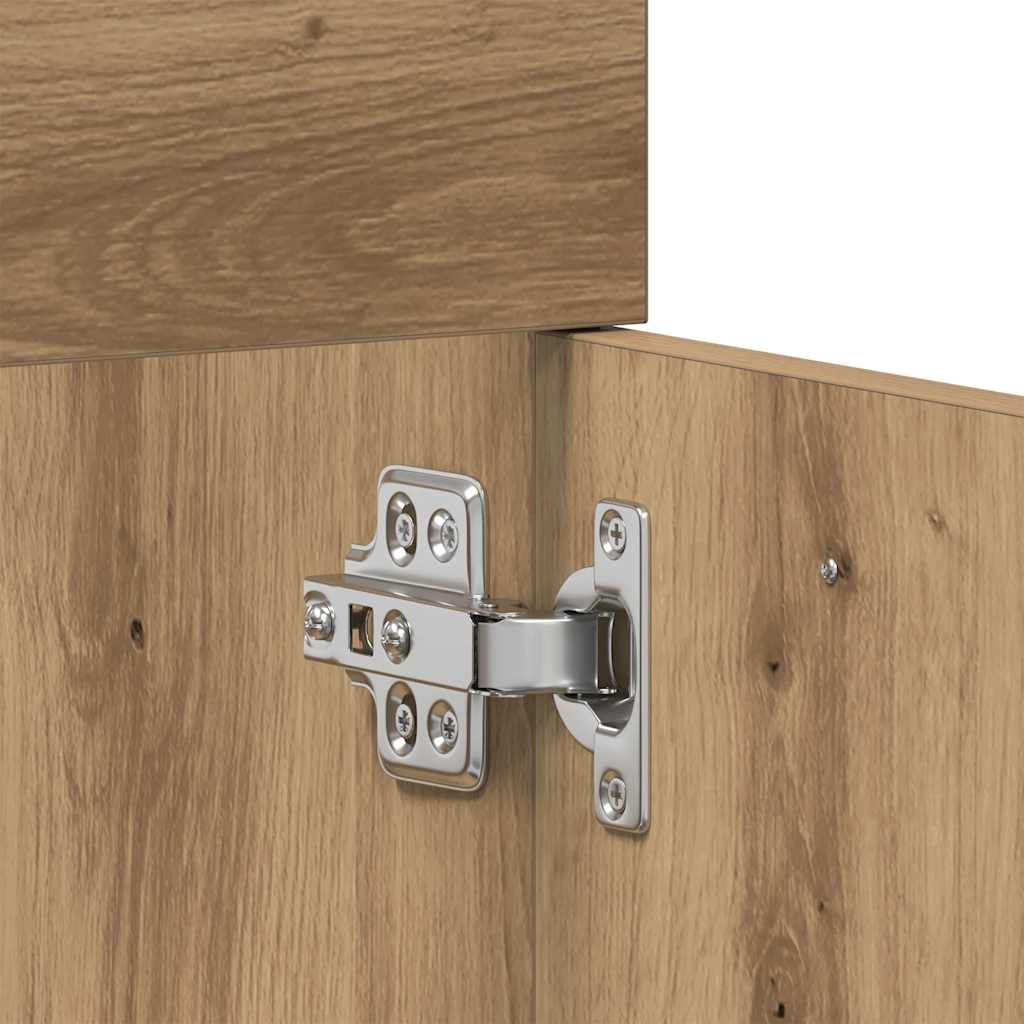 Mobile Lavabo Bagno 60X38,5X46 Cm Truciolato Rovere Artigianale
