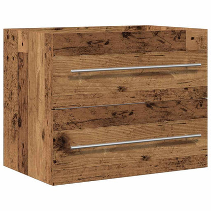 Mobile Lavabo Da Bagno 60X38,5X48 Cm In Truciolato Legno Antico