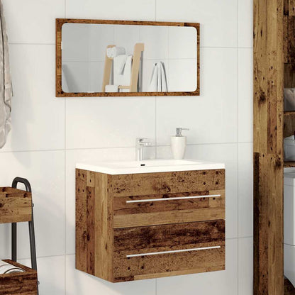 Mobile Lavabo Da Bagno 60X38,5X48 Cm In Truciolato Legno Antico