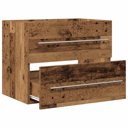 Mobile Lavabo Da Bagno 60X38,5X48 Cm In Truciolato Legno Antico