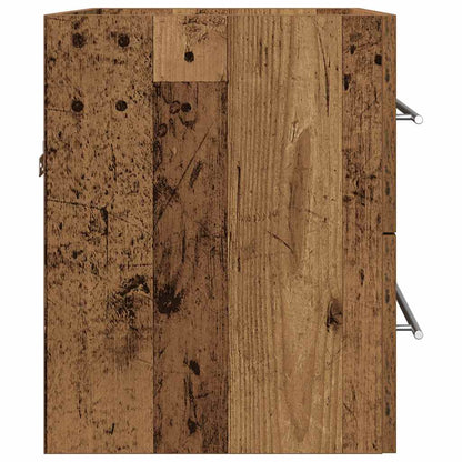 Mobile Lavabo Da Bagno 60X38,5X48 Cm In Truciolato Legno Antico