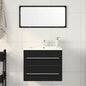 Mobile Lavabo Da Bagno 80X38,5X48 Cm In Truciolato Rovere Nero