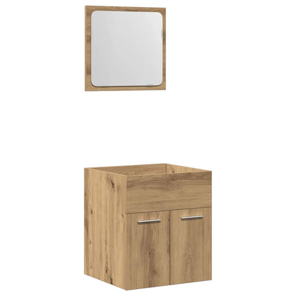 Set Mobili Da Bagno 2 Pz Legno Multistrato