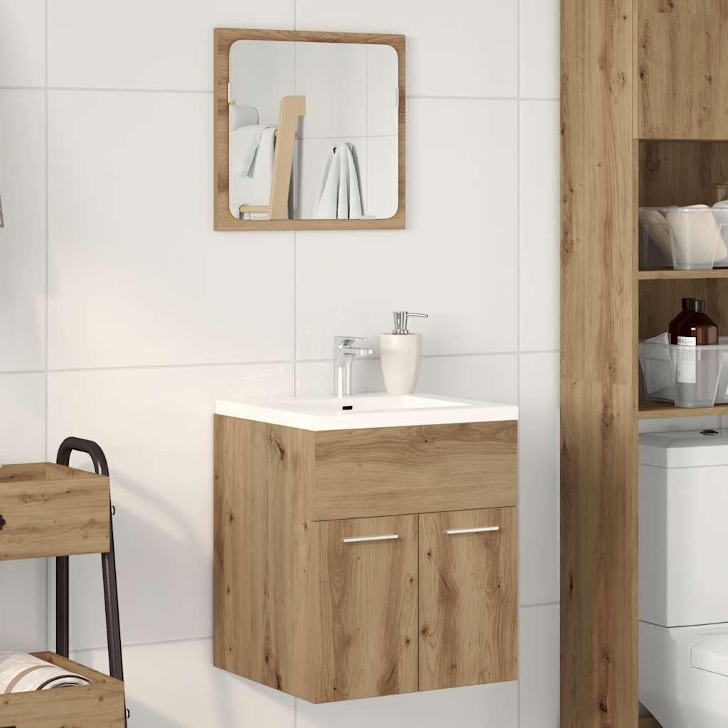 Set Mobili Da Bagno 2 Pz Legno Multistrato