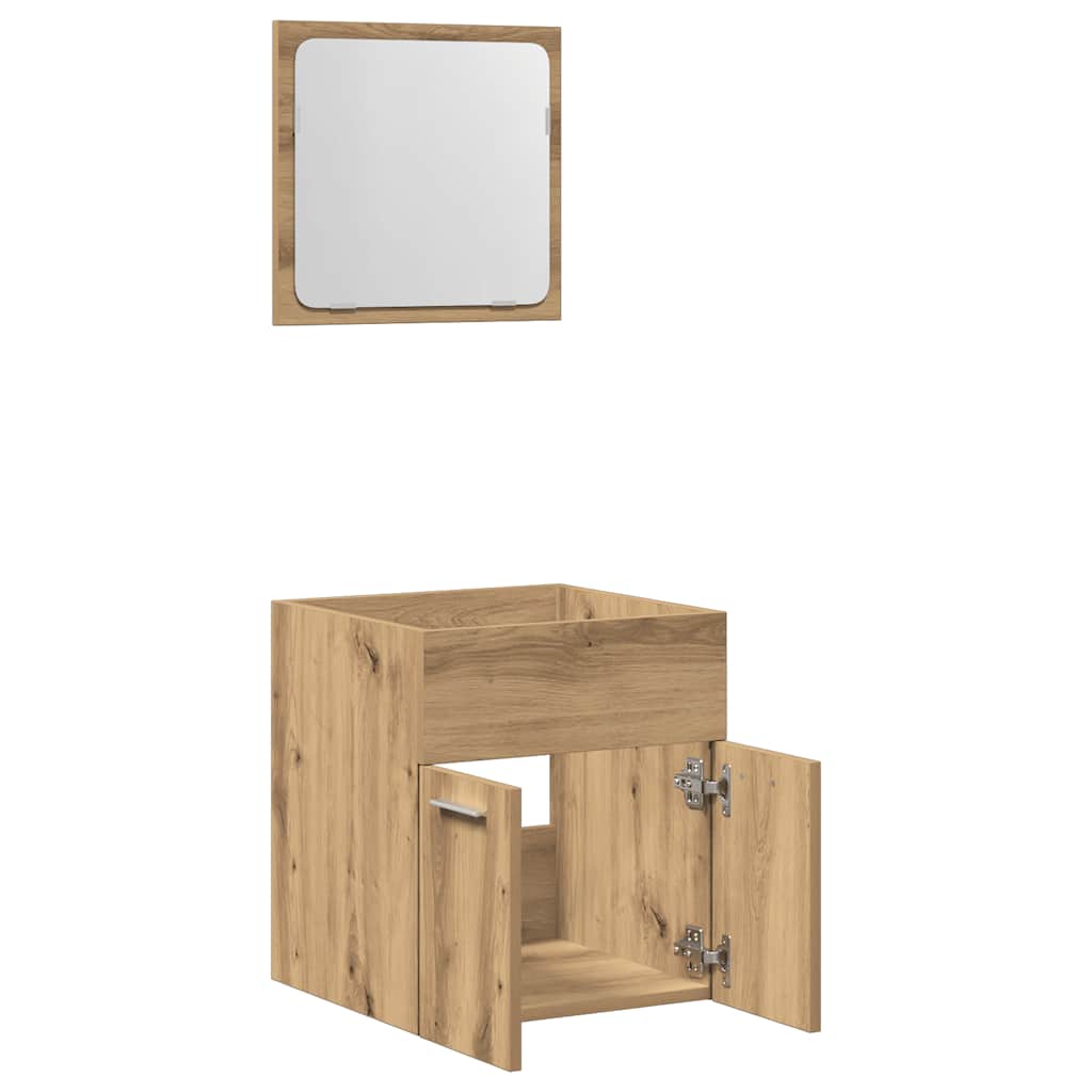 Set Mobili Da Bagno 2 Pz Legno Multistrato