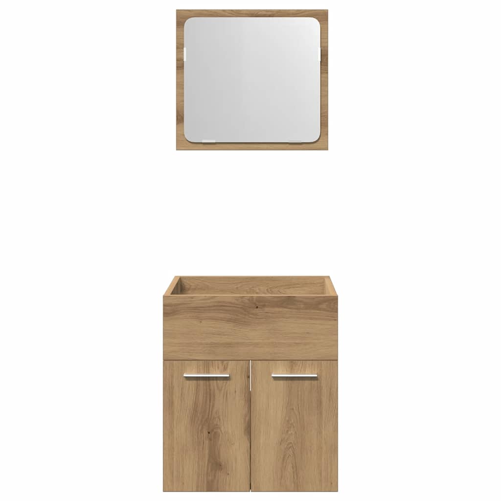 Set Mobili Da Bagno 2 Pz Legno Multistrato