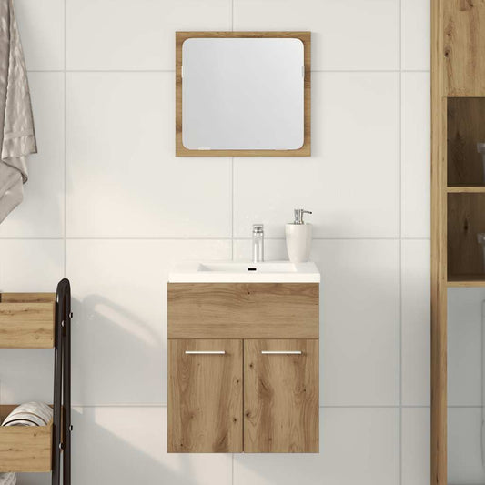 Set Mobili Da Bagno 2 Pz Legno Multistrato