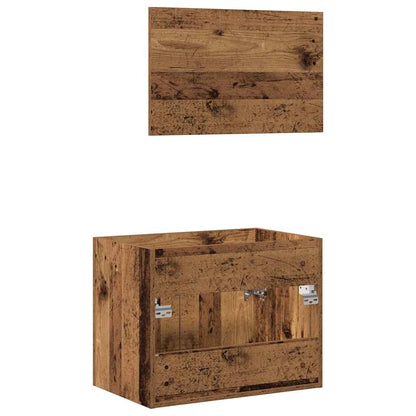 Set Mobili Da Bagno 2 Pz In Legno Multistrato