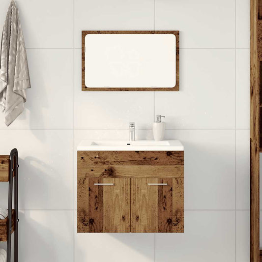 Set Mobili Da Bagno 2 Pz In Legno Multistrato