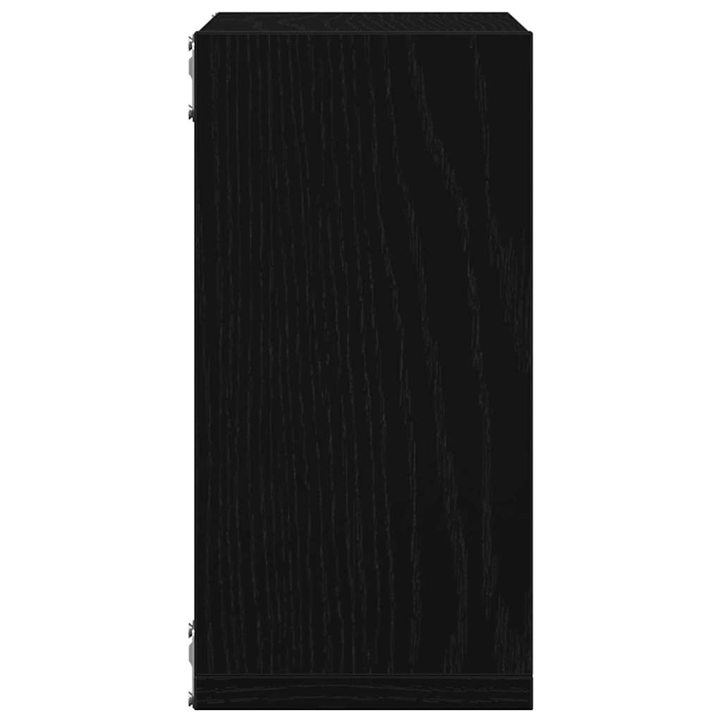 Mensole Parete A Cubo 2 Pz Truciolato Rovere Nero