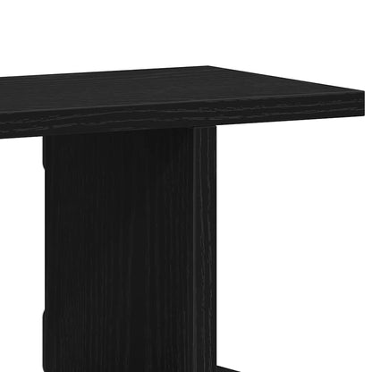 Mensole Da Parete 2 Pz In Truciolato Rovere Nero