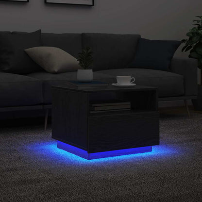 Tavolino Da Soggiorno Con Luci Led 90X49X40 Cm