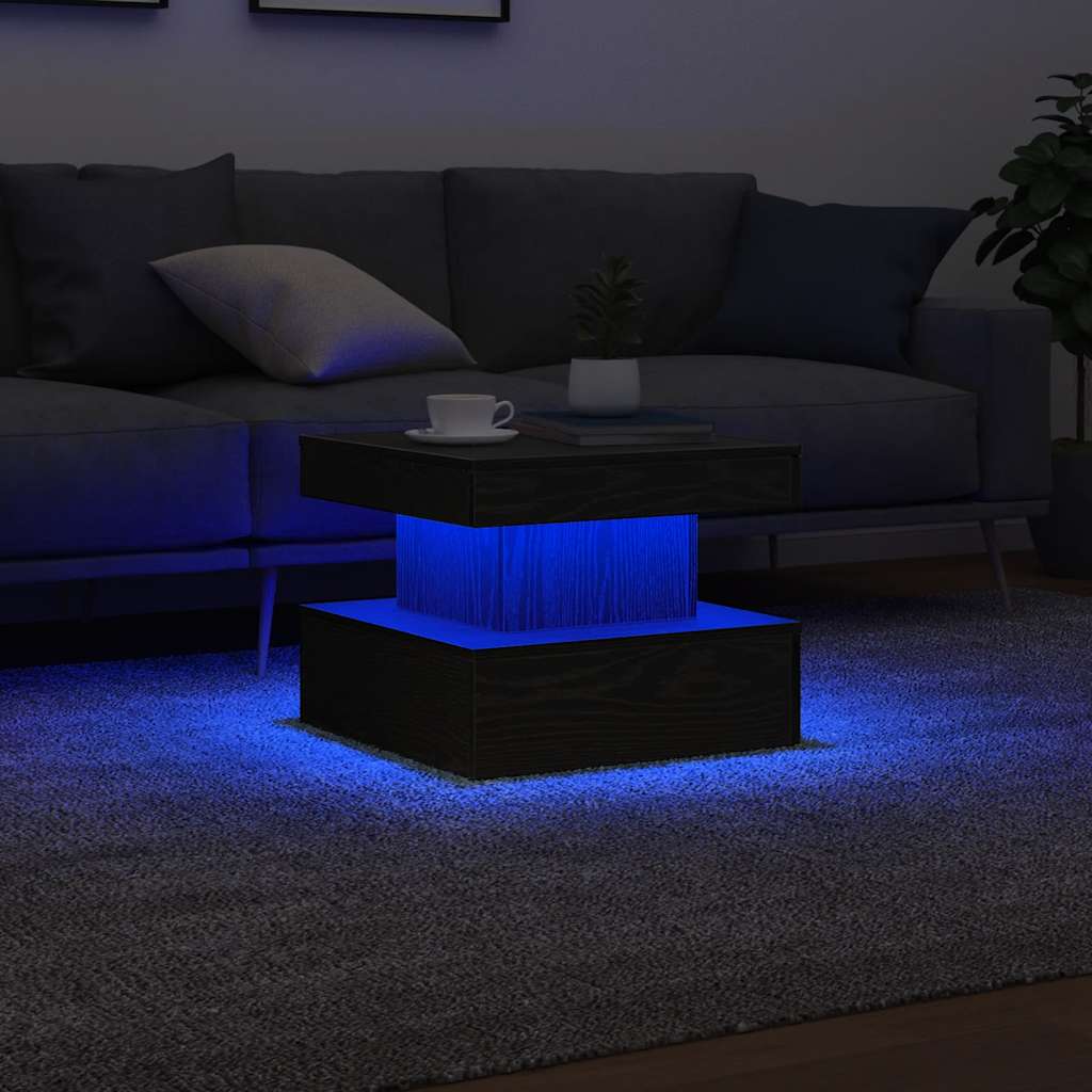 Tavolino Da Soggiorno Con Luci Led 90X50X40 Cm