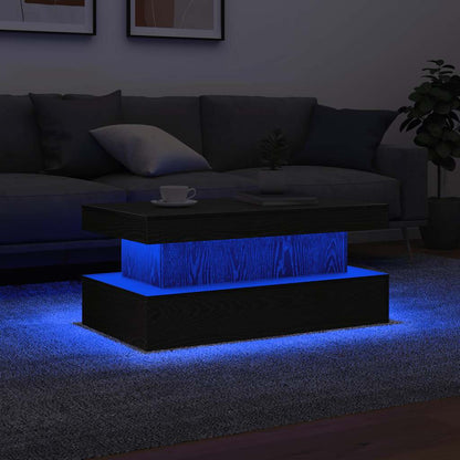 Tavolino Da Soggiorno Con Luci Led 90X50X40 Cm