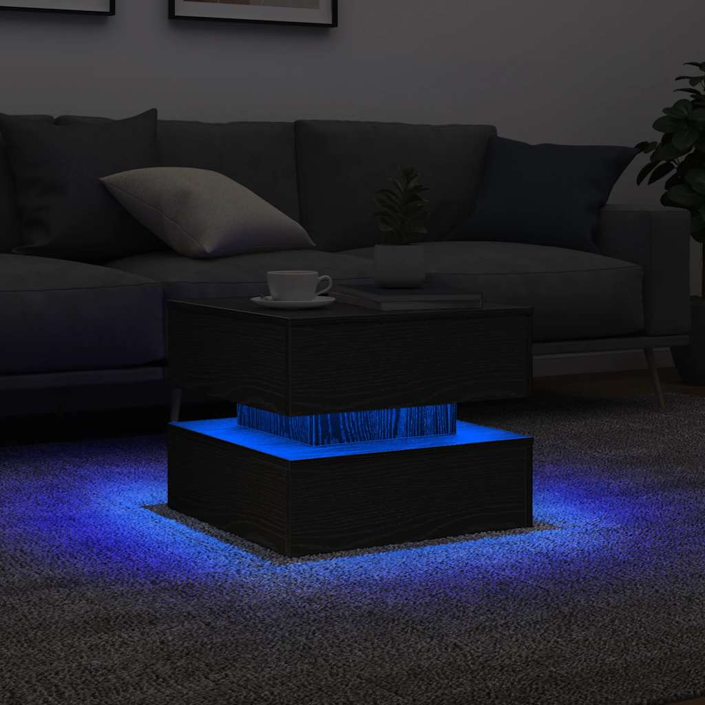 Tavolino Da Salotto Con Luci Led 90X50X40 Cm