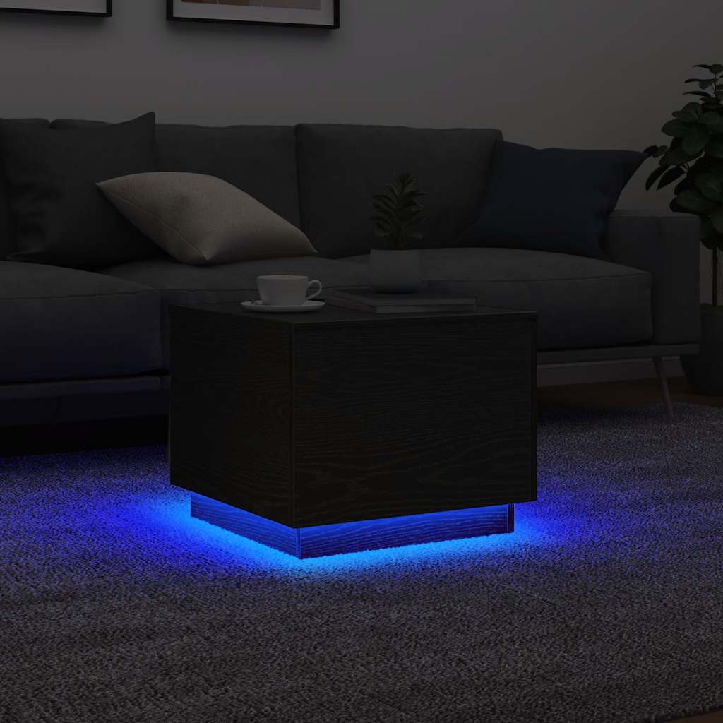 Tavolino Da Salotto Con Luci Led 90X50X40 Cm