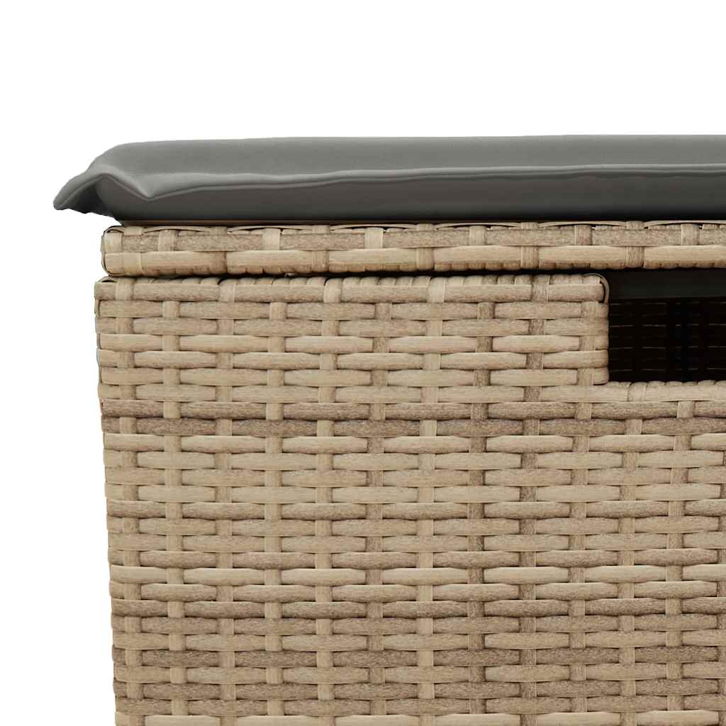 Set Divano Da Giardino 4 Pz Con Cuscini Beige In Polyrattan