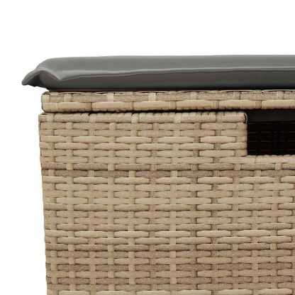 Set Divano Da Giardino 4 Pz Con Cuscini Beige In Polyrattan