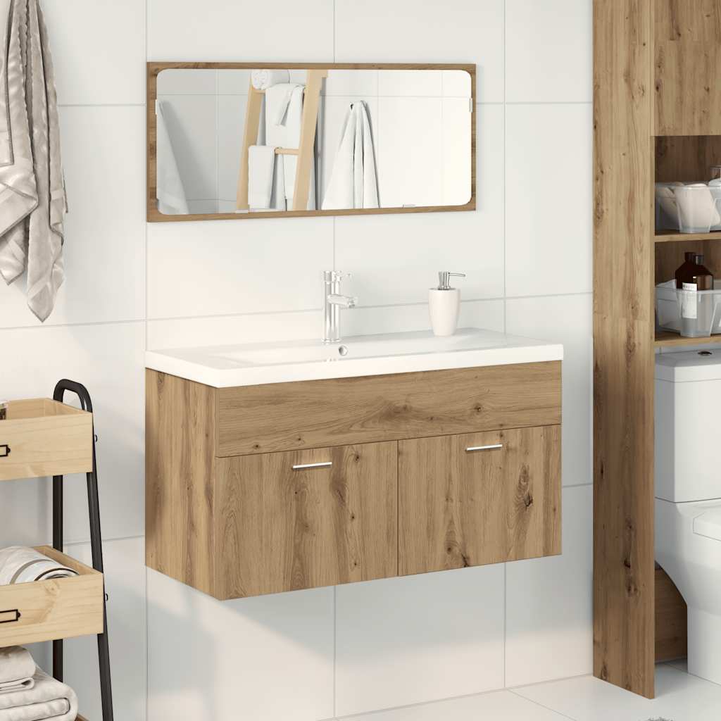 Set Mobili Da Bagno 3 Pz Legno Multistrato