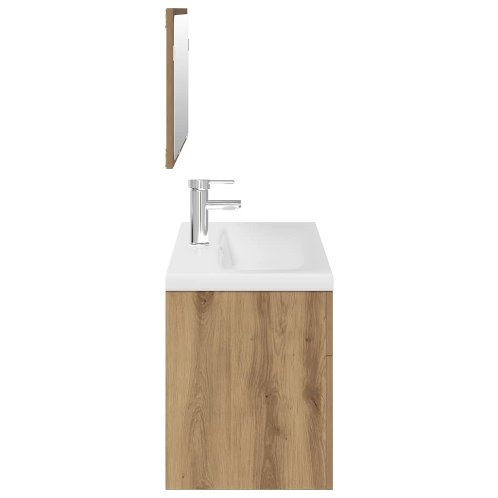 Set Mobili Da Bagno 3 Pz Legno Multistrato