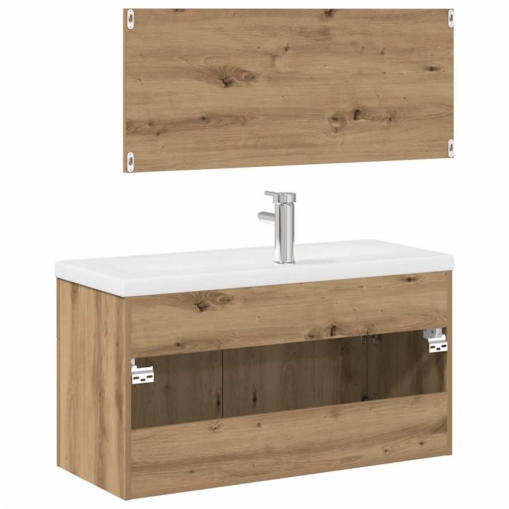 Set Mobili Da Bagno 3 Pz Legno Multistrato