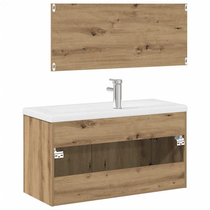 Set Mobili Da Bagno 3 Pz Legno Multistrato
