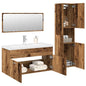 Set Mobili Da Bagno 4 Pz In Legno Multistrato Legno Antico