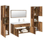 Set Mobili Da Bagno 5 Pz In Legno Multistrato Legno Antico