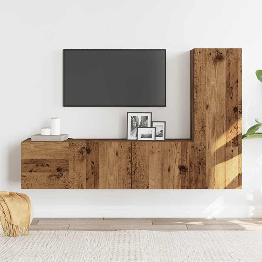 Mobili Tv A Parete 3 Pz In Legno Multistrato