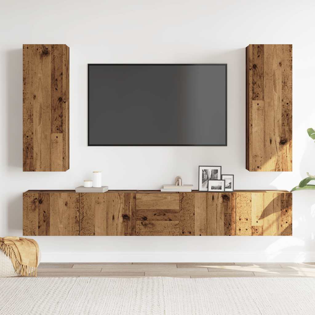 Mobili Tv A Parete 3 Pz In Legno Multistrato