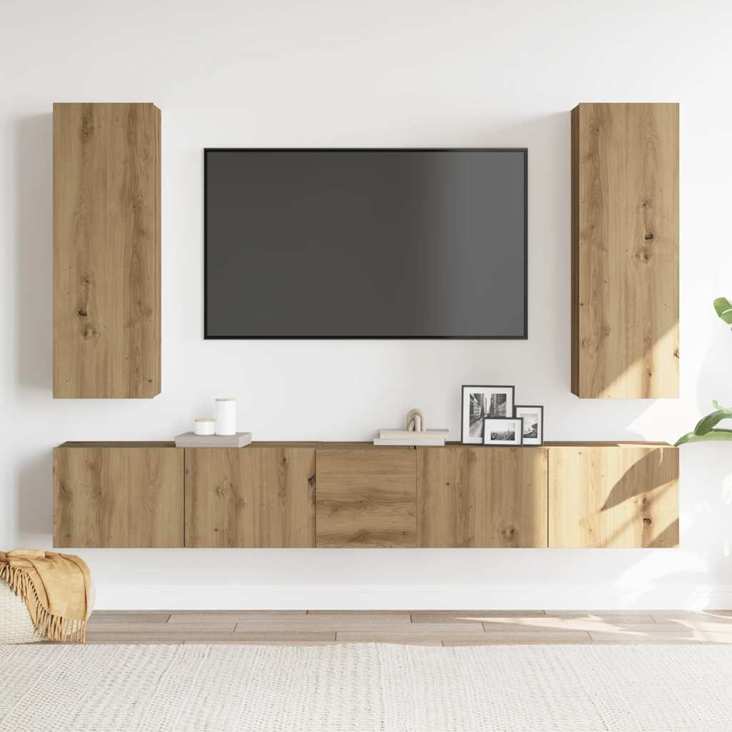 Mobili Tv A Parete 3 Pz In Legno Multistrato