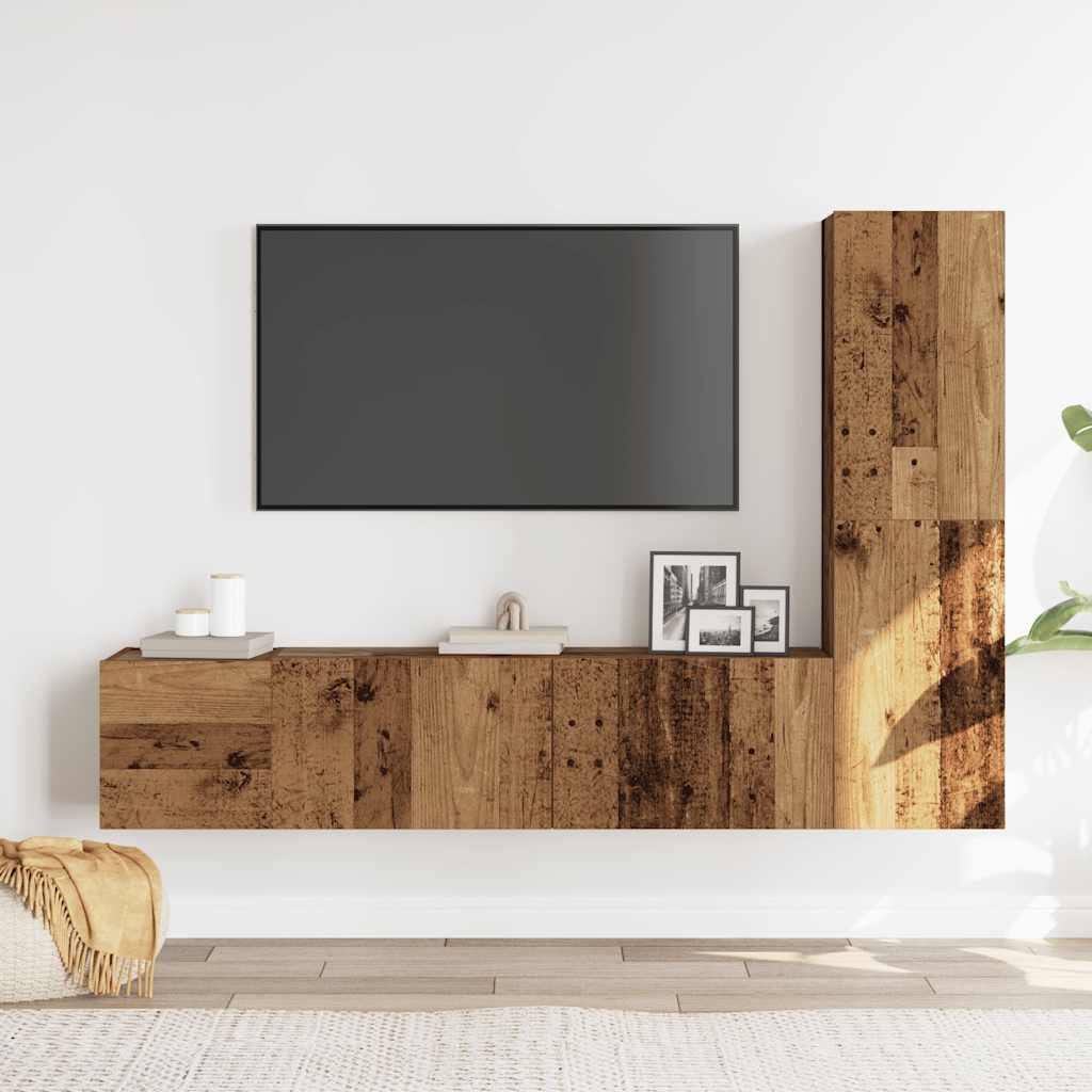 Mobili Tv A Parete 3 Pz In Legno Multistrato