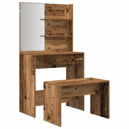 Set Tavolo Da Toeletta In Legno Multistrato