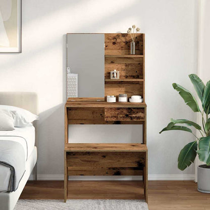Set Tavolo Da Toeletta In Legno Multistrato