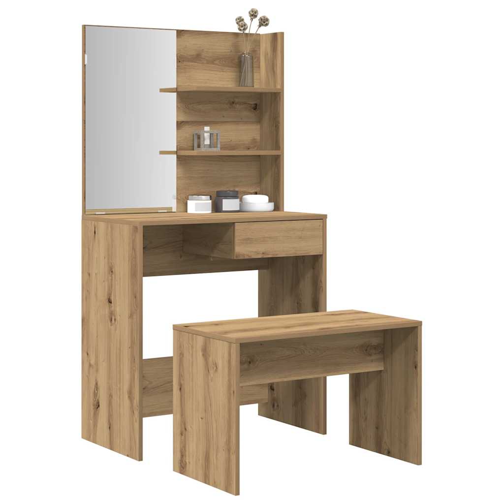 Set Tavolo Da Toeletta 74,5X40X141 Cm