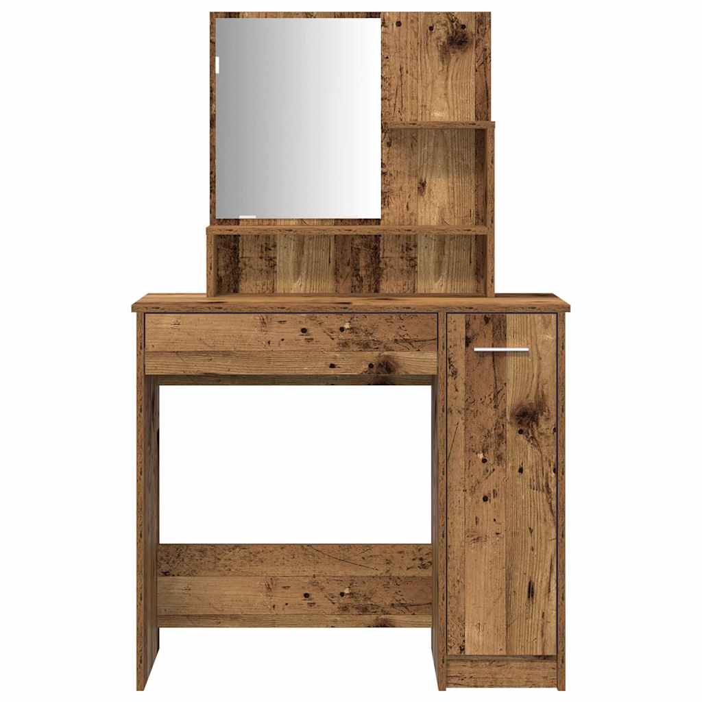 Set Tavolo Da Toeletta In Legno Multistrato