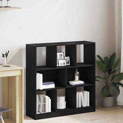 Libreria Nera 97,5X29,5X100 Cm In Legno Multistrato