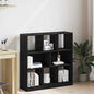 Libreria Nera 97,5X29,5X100 Cm In Legno Multistrato