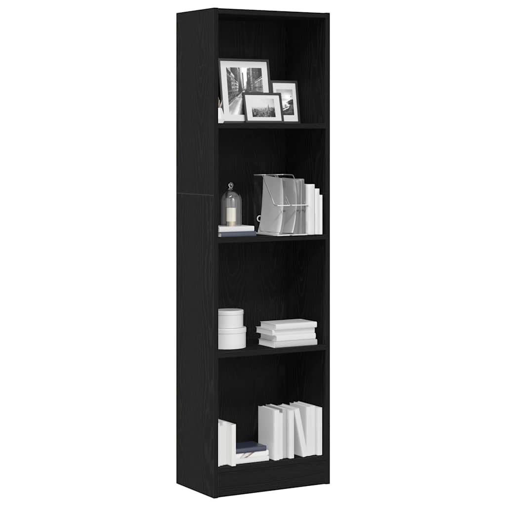 Libreria 40X24X In Legno Multistrato Rovere Nero