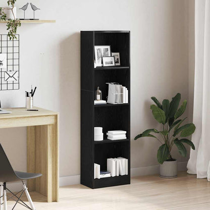 Libreria 40X24X In Legno Multistrato Rovere Nero