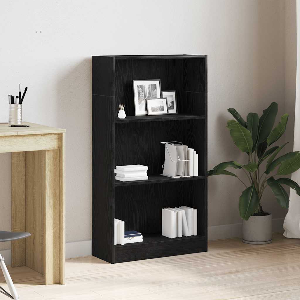 Libreria 40X24X In Legno Multistrato Rovere Nero