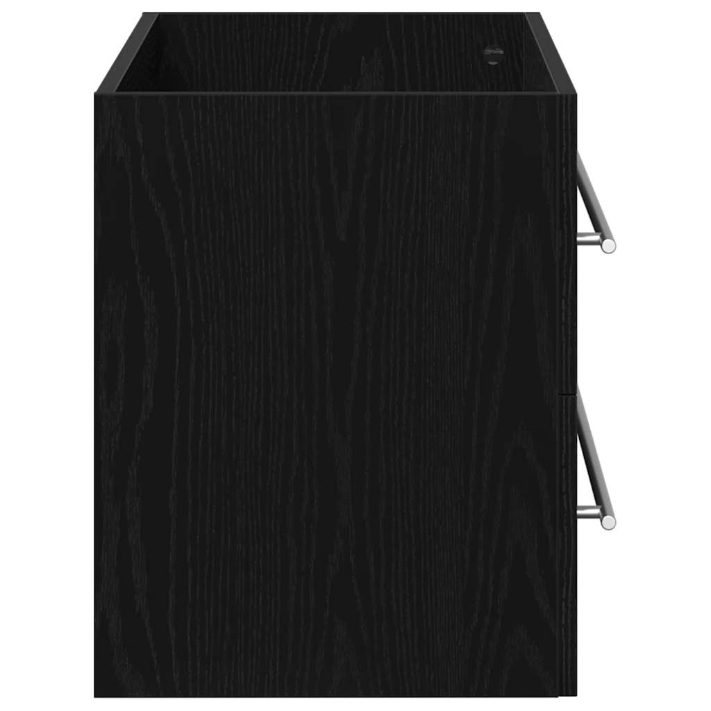 Mobile Lavabo Da Bagno 80X38,5X48 Cm In Truciolato Rovere Nero