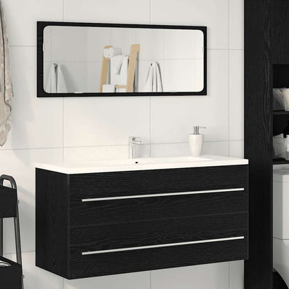 Mobile Lavabo Da Bagno 80X38,5X48 Cm In Truciolato Rovere Nero