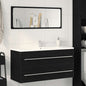 Mobile Lavabo Da Bagno 80X38,5X48 Cm In Truciolato Rovere Nero