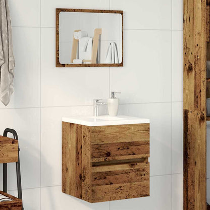 Mobile Lavabo 90X38,5X45 Cm In Truciolato Legno Antico