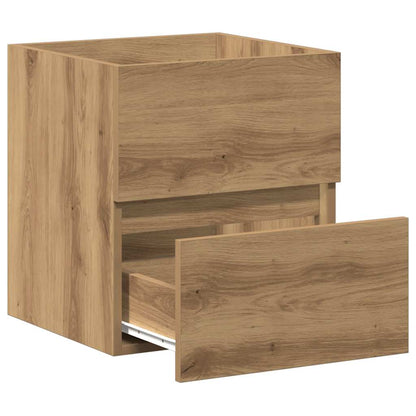 Mobile Lavabo Bagno Artigianale 41X38,5X45 Cm In Truciolato Rovere Artigianale