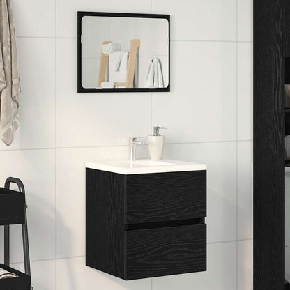 Mobile Lavabo 90X38,5X45 Cm In Legno Multistrato Rovere Nero