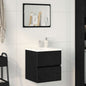 Mobile Lavabo 90X38,5X45 Cm In Legno Multistrato Rovere Nero