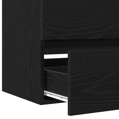 Mobile Lavabo 90X38,5X45 Cm In Legno Multistrato Rovere Nero